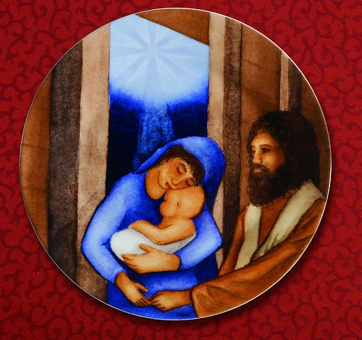 Mary, Joseph and Babe 7.5" Plate